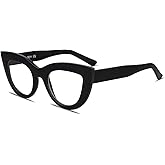 SOJOS Blue Light Blocking Glasses Retro Vintage Cateye Eyeglasses for Women Plastic Frame Party Glasses SJ5025C