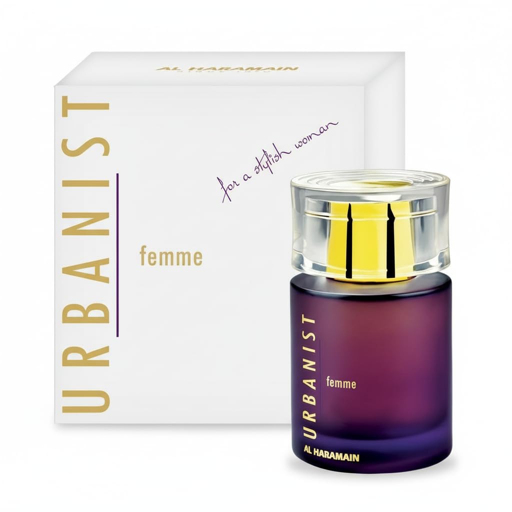 Al Haramain Urbanist Femme 100ml Eau de Parfum Spray | Perfume for Women | Women’s Luxury Fragrance | Arabic Perfume with Fresh Fruity Floral Notes | Musk Amber Patchouli Scent