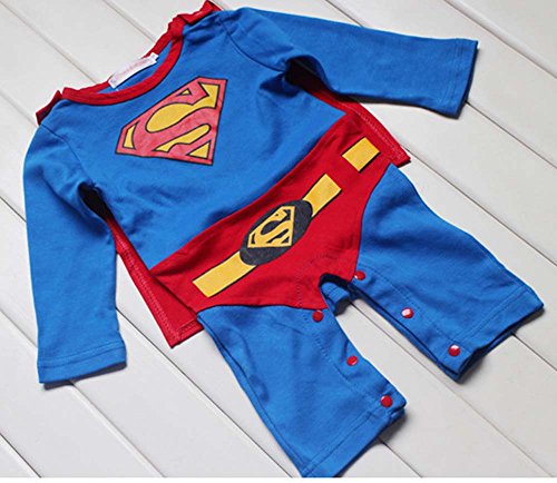 Peachi Superman Superbaby 1 piece Baby Toddler Infant Rompers Unisex 12m-3T