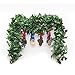 Yebazy 5 Pack (40 Foot) Big Atificial Ivy Leaves Fake Ivy Greenery garlands Hanging Plant Wedding Party Garden Outdoor Home Decor