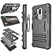 Tekcoo LG G7 ThinQ Case, Tekcoo 2018 LG G7 ThinQ Holster Clip, [Hoplite] Shock Absorbing [Black] Secure Slip-Out Swivel Locking Belt Defender Heavy Full Body Kickstand Carrying Tank Armor Cases Cover