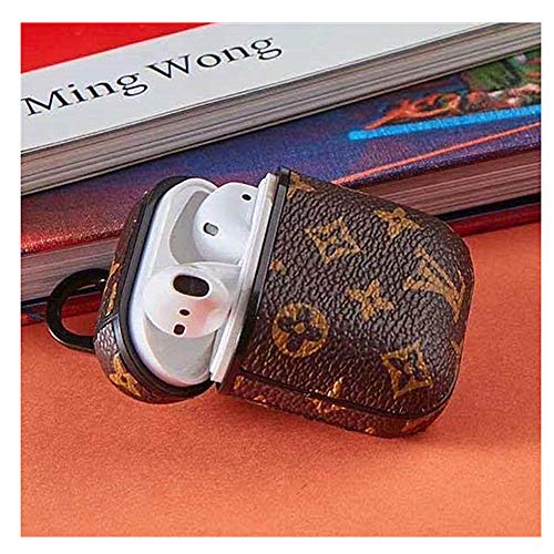 AirPods Case Protectiv Cover, Headphone Accessory, Fully Protected Shockproof case with Keychain Clip Carabiner, Compatible with Apple AirPods 1/2 Headphone Set Charging Box-1pack