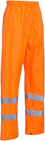 Blackrock Hi Viz Orange Waterproof Overtrousers EN20471 Rail Safety Large view 4