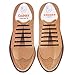 Coolnice No Tie Dress Shoe Laces for Men and Women, Silicone Waxed Thin Oxford Round Elastic Shoelaces (Brown)