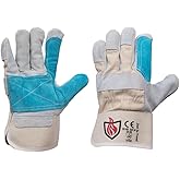 Just In Trend Split leather safety work gloves - 2 Pairs PACK
