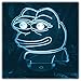 Such Wow! 3D LED Pepe the Frog Meme Desk Table Bedroom Night Light Lamp - Touch/Remote Controlled, 7 Different Colors, 8.5