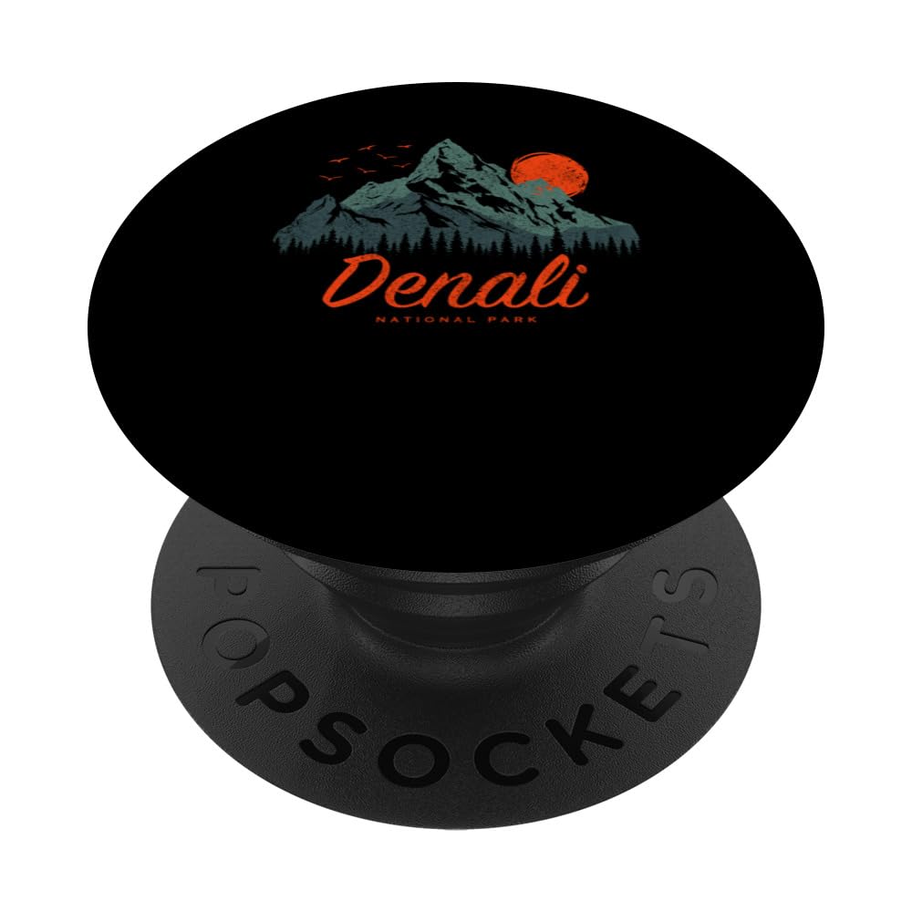 Retro Denali National Park US Vintage Denali PopSockets Swappable PopGrip
