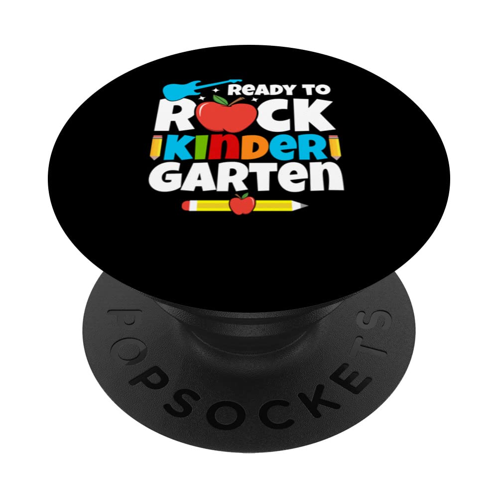 First Day Of Kindergarten Ready To Rock Kindergarten Boys PopSockets Swappable PopGrip
