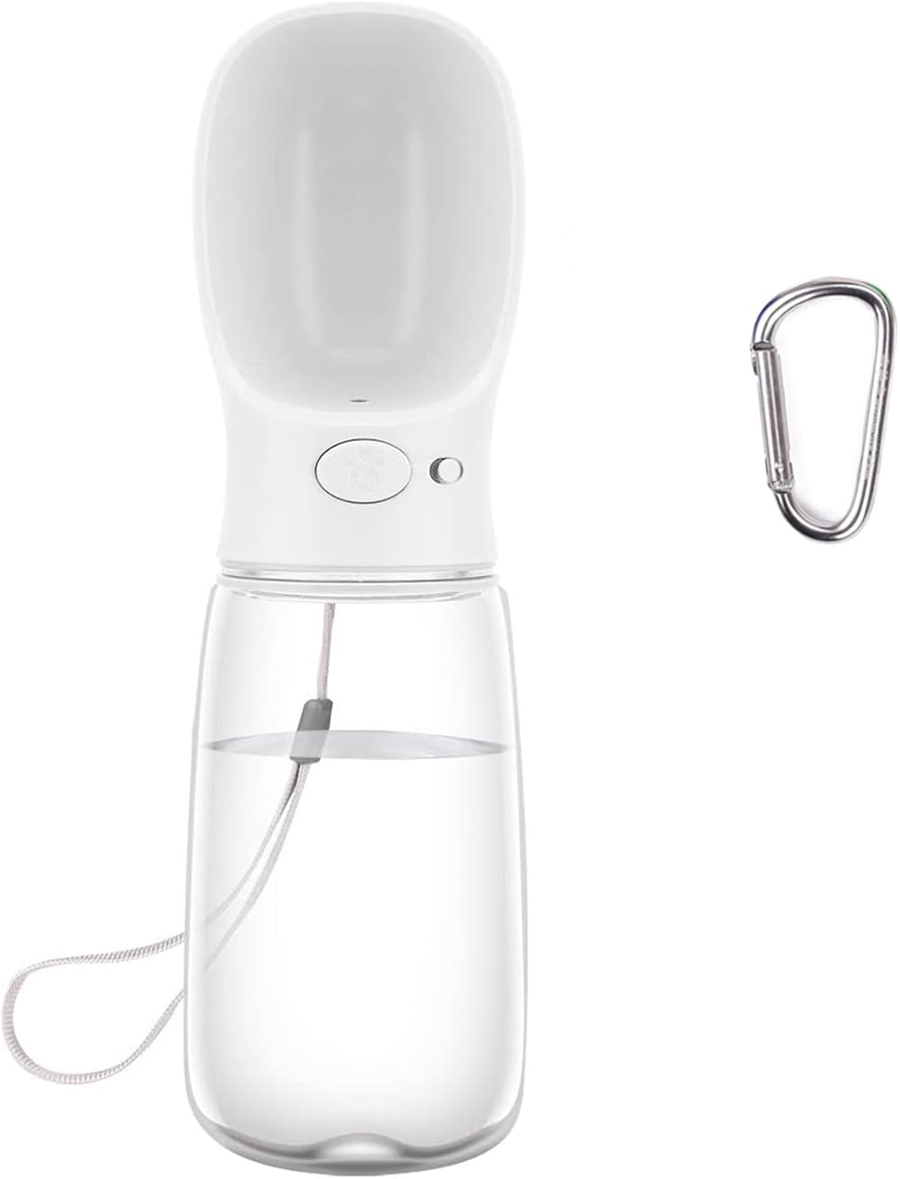 COTOP Portable Dog Water Bottle 550ml White with Bowl Leakproof