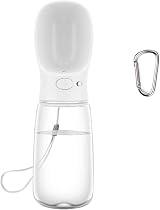 COTOP Portable Dog Water Bottle 550ml White with Bowl Leakproof