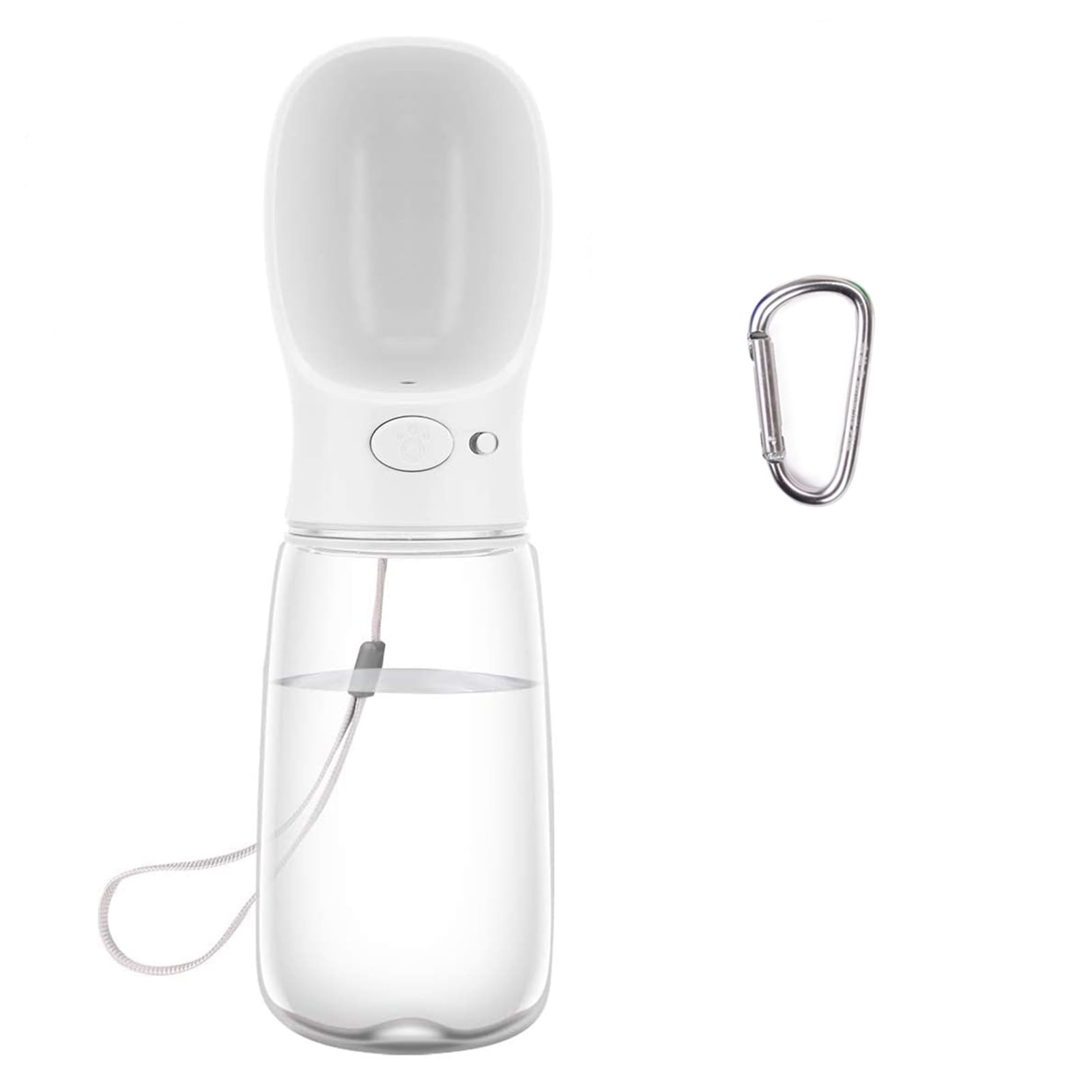 COTOP Portable Dog Water Bottle 350/550ml, Pet Water Dispenser Antibacterial Food Grade Leak Proof Dog Cat Travel Drink Bottle Bowl, Pet Outdoor Drinking Cup Dog Gift (550ml, White)