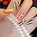 LKE 108pcs 3D Gold Flowers Nail Art Stickers Decals For Nail Tips Decorations Mother's Day Gift