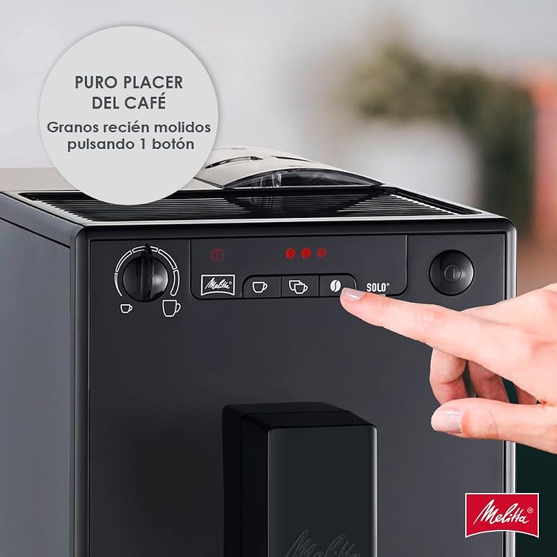 Melitta solo e950, cafeteira, 15 barras, grãos de café para expresso, limpeza automática, personalizável.
