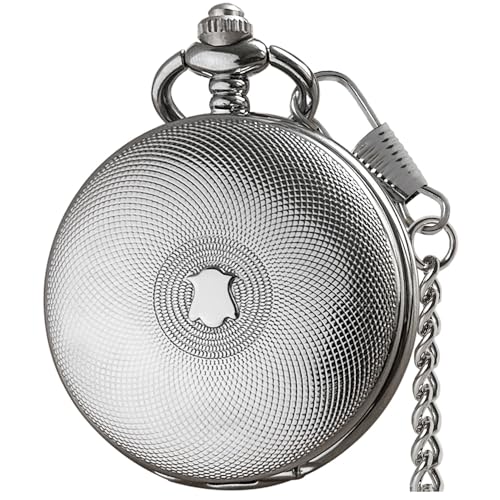 VIGOROSO Vintage Hand Wind Up Pocket Watches for Men, Mechanical Pocket Watch with Chain, Mens Skeleton Pocketwatch