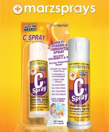 Marz Sprays Immunity Booster and Stress Management C-Spray, 1 Fluid Ounce by Marz Nutraceuticals