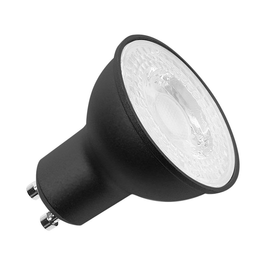 SLV LED lamp LED Bulb QPAR51 / Bulb, lamp, LED / GU10 3000K 6W 470lm Black dimmable 38 Degrees
