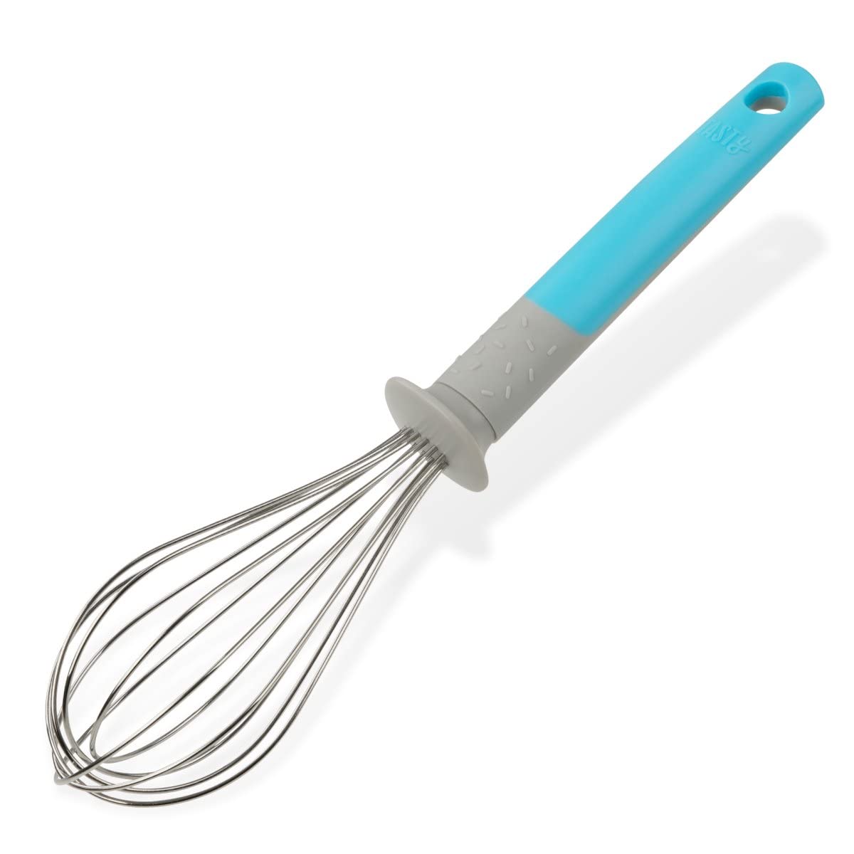 Tasty Stainless Steel Whisk, Balloon Whisk for Stirring and Whipping Ingredients, Balloon Wire Whisk, Egg and Milk Frother, Dimensions: 26x6cm, Colours: Light Blue & Grey