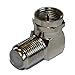 MyCableMart Coax/F-Type Right Angle Adapter HIGH Speed 2.5Ghz, Nickel Plated (RG6/RG59)