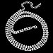BESTOYARD Women's Rhinestone Bikini Beach Body Belly Silver Waist Chain Waist Chain (Silver)
