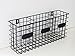 Tagway Home Wall Mounted Three Compartment Mail Basket Letter Holder Black Metal