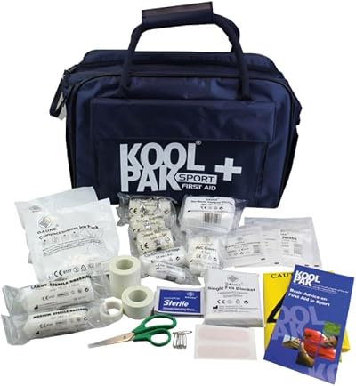 Koolpak Sports First Aid Kit 63 Piece Football Rugby Blue Touchline Bag