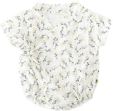 ベビー服 ボディースーツ半袖 浴衣 甚平 女の子 夏 前開き カバーオール 綿 赤ちゃん 日本最大級の品揃え 子供服 葉柄