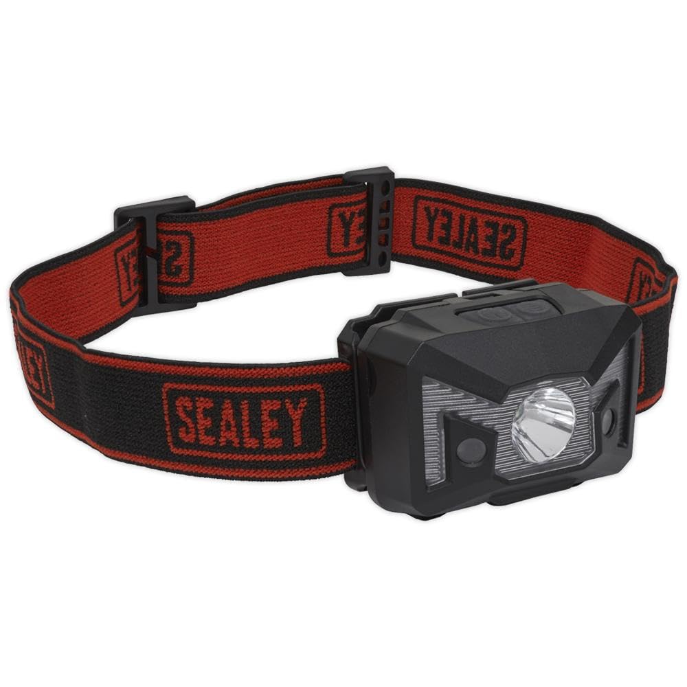 Sealey HT102R Rechargeable Head Torch 3W SMD LED with Auto-Sensor ,Red-