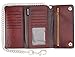 RFID Blocking Men's Tri-fold Vintage Long Style Cowhide Top Grain Leather with Steel Chain card holder Wallet,Snap closure, Made In USA,G-ab339,Antique-brown