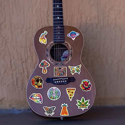 ViKiVi Stoner Psychedelic Stickers for Adults, 100 Pcs Waterproof Water Bottle Stickers for Hydroflask, Cool Vinyl Decal Stickers Pack for Computer Laptop Skateboard Phone case