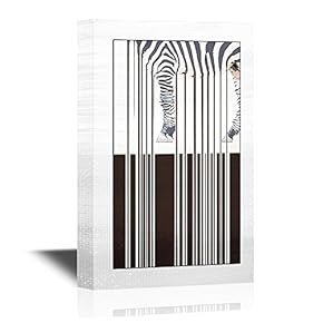 Canvas Wall Art - Zebra - Gallery Wrap Modern Home Art | Ready to Hang - 12x18 inches