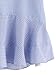 SheIn Women's Loose Ruffle Hem Peplum Short Sleeve Blouse Top One-Size Blue