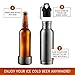 HomEquip 12oz Bottle Insulator Holder / Thermos with opener – Stainless Steel: Ideal Traveling Cooler for Glass Beer Bottles