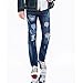 WEEN CHARM Ripped Jeans for Men Distressed Biker Slim Fit Straight Fit Destroyed Washed Jeans Moto Denim Pants
