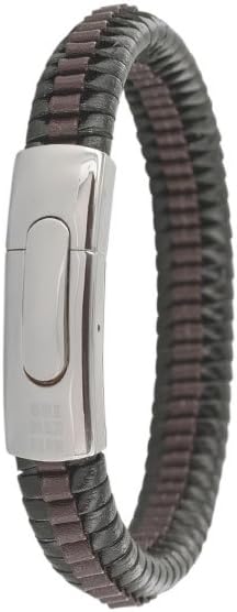One Man Show Steel Strap Cowhide Leather-Brown, Black for Men