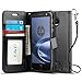 J&D Case Compatible for Motorola Moto Z Droid Case, Wallet Stand Slim Fit Heavy Duty Protective Shock Resistant Flip Cover Wallet Case for Moto Z Droid Wallet Case, Black