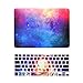 TOP CASE – 2 in 1 Bundle Deal Air 13-Inch Galaxy Graphic Rubberized Hard Case + Galaxy Keyboard Cover for MacBook Air 13