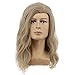 yuehong Long Curly Blonde Men Thor Endgame Wig Superhero Cosplay Costume Hair Heat Resistant Synthetic Fibers Fluffy Durable Breathable Wig