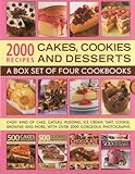 2000 Recipes: Cakes, Cookies & Desserts: A box set of four cookbooks: every kind of cake, gateaux, p by