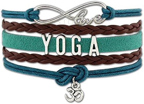 YOGA Namaste Love Heart Charm Bracelet Gift Infiniti Jewelry