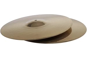 Gazechimp Professional 2pcs Drum Cymbal Hi Hat, Band Rhythm Percussion Instrument Parts Golden 14inch