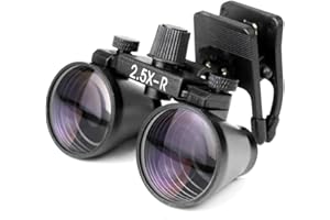 UINMYREO Magnification Binocular Dental Portable Clip Loupe Surgical Magnifier Medical Operation Loupe Lamp (2.5X)