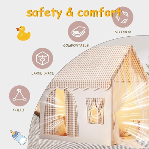 Kids Tent, Princess Tent, Kids Play Cloth, Princess Castle Tent, Indoor and Outdoor Playhouse, Tent for Boys Girls