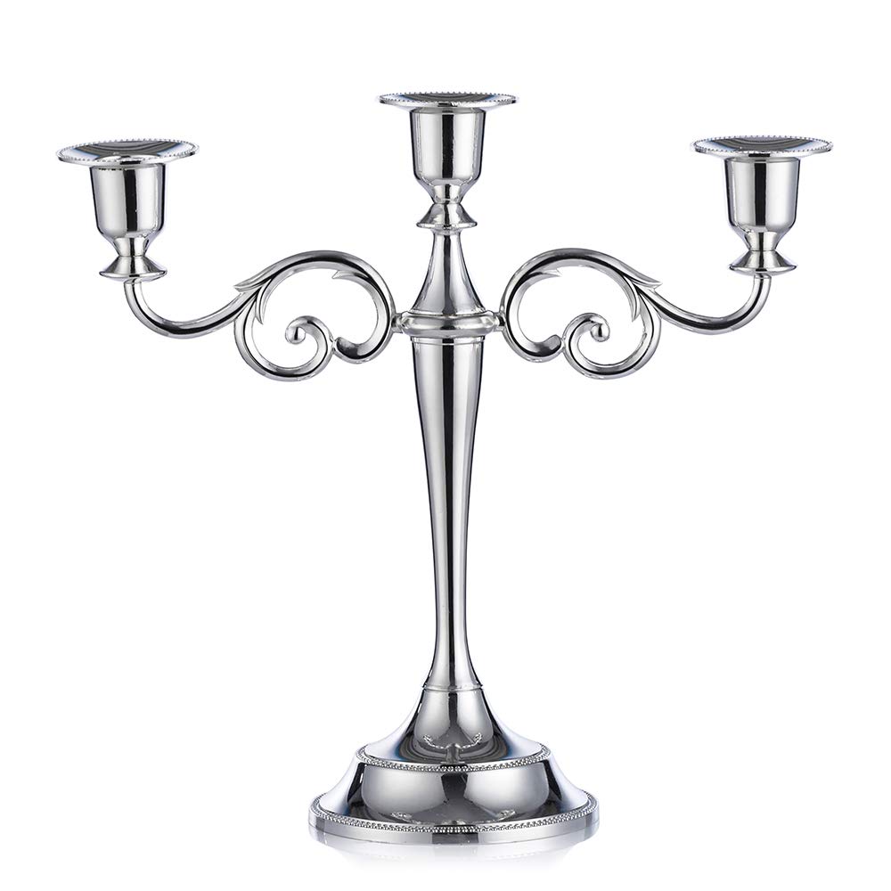 3Arms Metal Candle Holder 27cm Height Candle Stick Wedding Candle
