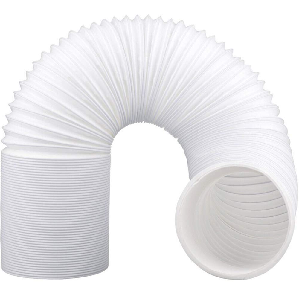 Bysameyee Portable Air Conditioner Hose, 13cm Diameter 200cm Length AC Exhaust Vent Flexible Hose, Anti-Clockwise Thread Air Conditioner Parts Compatible with LG, Delonghi, and More