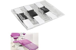 VOCADOK Dental Chair Foot Seat Cover Elastic Waterproof Protective Cover Chair Cushion Foot Pads with Elastic Bands,18.8"W x 17.1"L Washable & Reusable for Clinic，Hair, etc