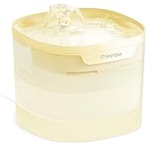Cheerble Pumpless Cat Water Fountain, 2L/67oz Automatic Pet Fountain, Elfin E1 Lite Cat Fountain for Drinking, MagDrive™ Technology, Continuous Flow Mode, BPA-Free