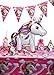 Langxun 2 Pack 3D Foil Unicorn Balloons for Unicorn Party Supplies and Girls Birthday Decorations, Birthday Party Supplies for Women (Rainbow)