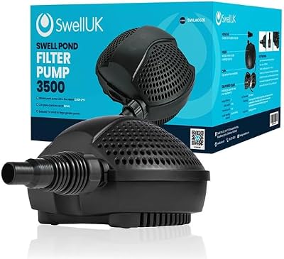 Swell UK Swell Pond Pump 3,500 LPH for Filter Garden Fish Koi 3 Year