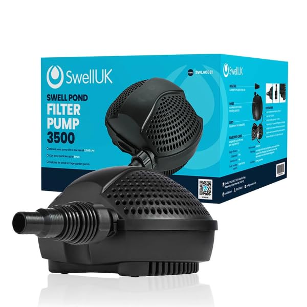 Swell Pond Pump 3,500 LPH | Pump for Filter | Garden Fish Koi | | 3 Year Guarantee