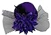 Coolr Women's Fascinator Flower Hair Clip Feather Burlesque Punk Mini Hat Purple
